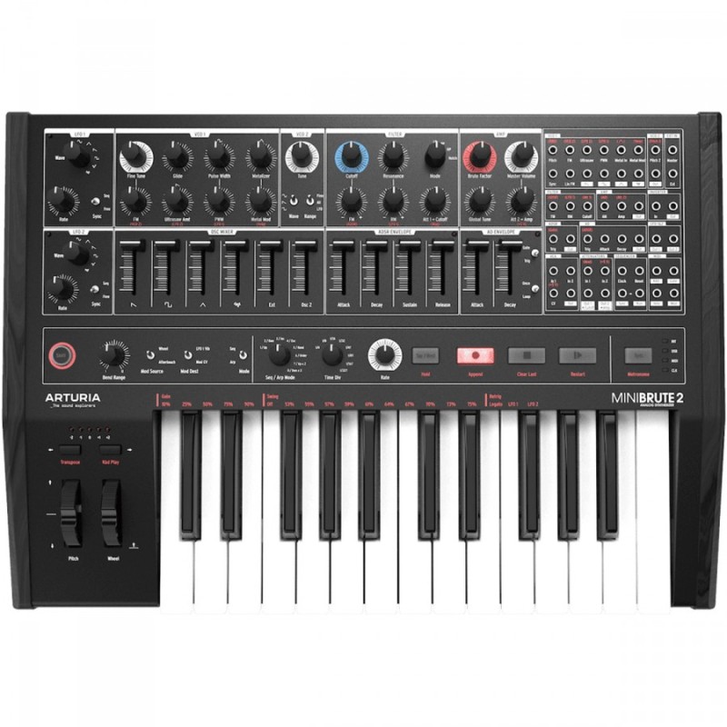 Image d'un synthétiseur MiniBrute 2, de la marque Arturia