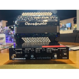 Image d'un accordéon Cavagnolo Chromatique noir, de la marque Odysée