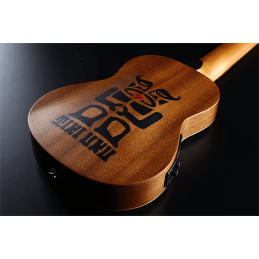 Image d'un ukulélé Baby TKU110S Tiki Uku Soprano Slim Arched Back Electro, de la marque Lag