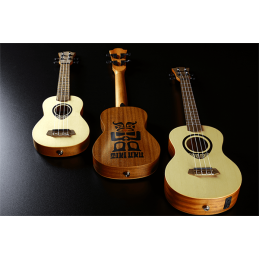 Image d'un ukulélé Baby TKU110S Tiki Uku Soprano Slim Arched Back Electro, de la marque Lag