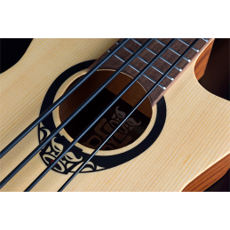 Image d'une TKB150CE Mini Basse-Ukulélé Cutaway Electro, de la marque Lag