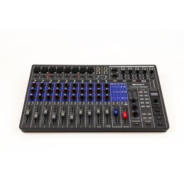 Image d'une console de mixage numérique LiveTrack L12next de la marque Zoom