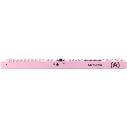 Image d'un  clavier MIDI Keylab Essentiel 61 mk3, de la couleur rose quartz, de la marque Arturia