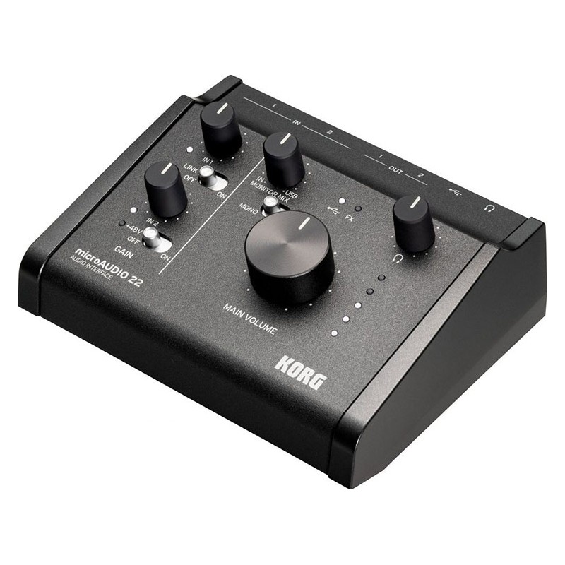 Image d'une interface audio, 2 entrées microAUDIO22 de la marque Korg