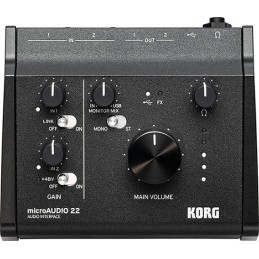 Image d'une interface audio, 2 entrées microAUDIO22 de la marque Korg