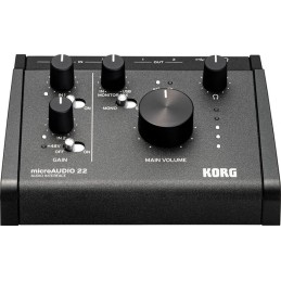 Image d'une interface audio, 2 entrées microAUDIO22 de la marque Korg