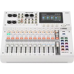 Image d'une console de mixage de couleur blanche, de la marque Yamaha