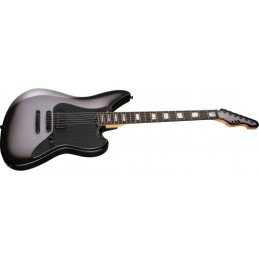 Image d'un guitare électrique signée Joe Duplantier, de couleur Silver Sunburst