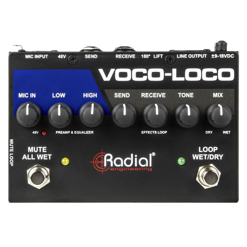 Image d'une pédale de boucle d'effets pour microphone, Voco-Loco Mk2, de la marque Radial