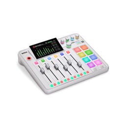 Image d'une console de mixage numérique, RODECaster Pro 2, de couleur blanche, de la marque RODE