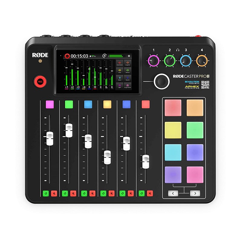 Image d'une console de mixage numérique, RODECaster Pro 2, de couleur noir, de la marque RODE