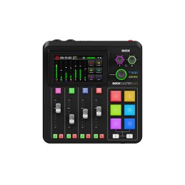 Image d'une console de mixage numérique, RODECaster Duo, de couleur noir, de la marque RODE