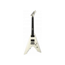 Image d'une guitare électrique signée James Hetfield, modèle Vulture Olympic White, de la marque LTD