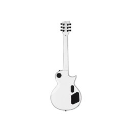 Image d'une guitare électrique signée James Hetfield, modèle IronCross Snow White pour gaucher, de la marque LTD