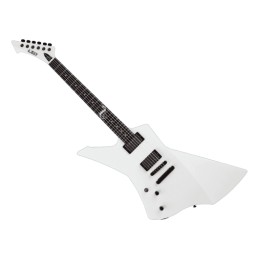 Image d'une guitare électrique signée James Hetfield, modèle Snakebyte White pour gaucher, de la marque LTD
