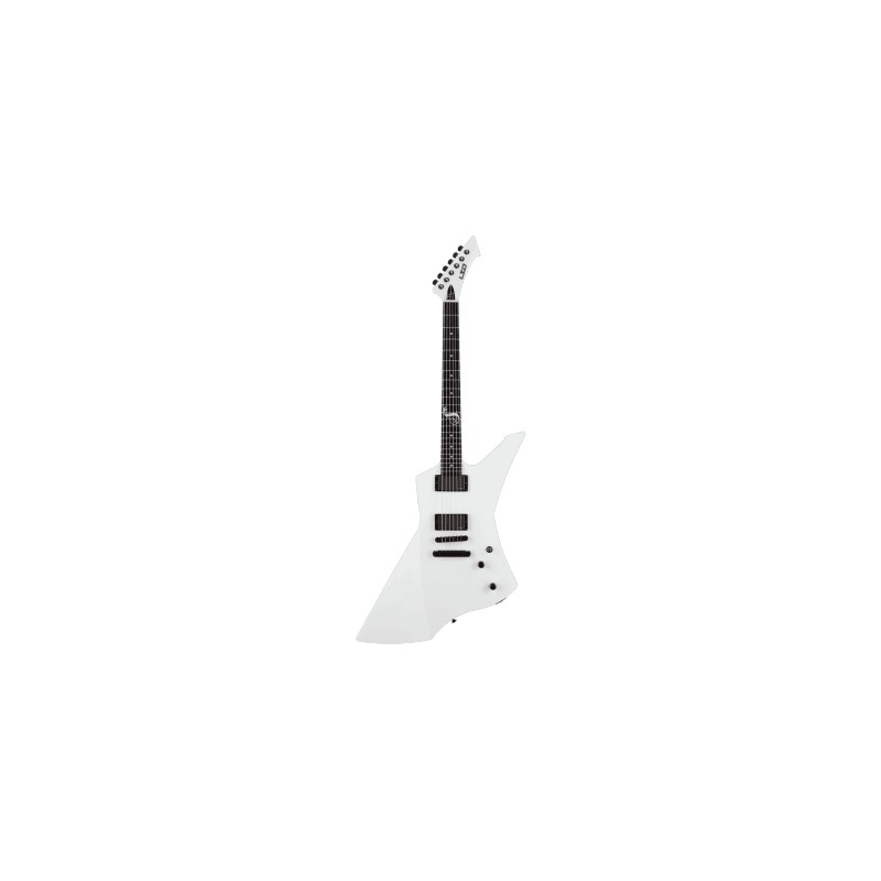 Image d'une guitare électrique signée James Hetfield, modèle Snakebyte White de la marque LTD