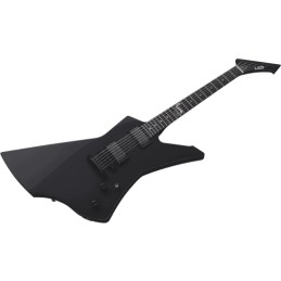 Image d'une guitare électrique signée James Hetfield, modèle Snakebyte Black satin, de la marque LTD
