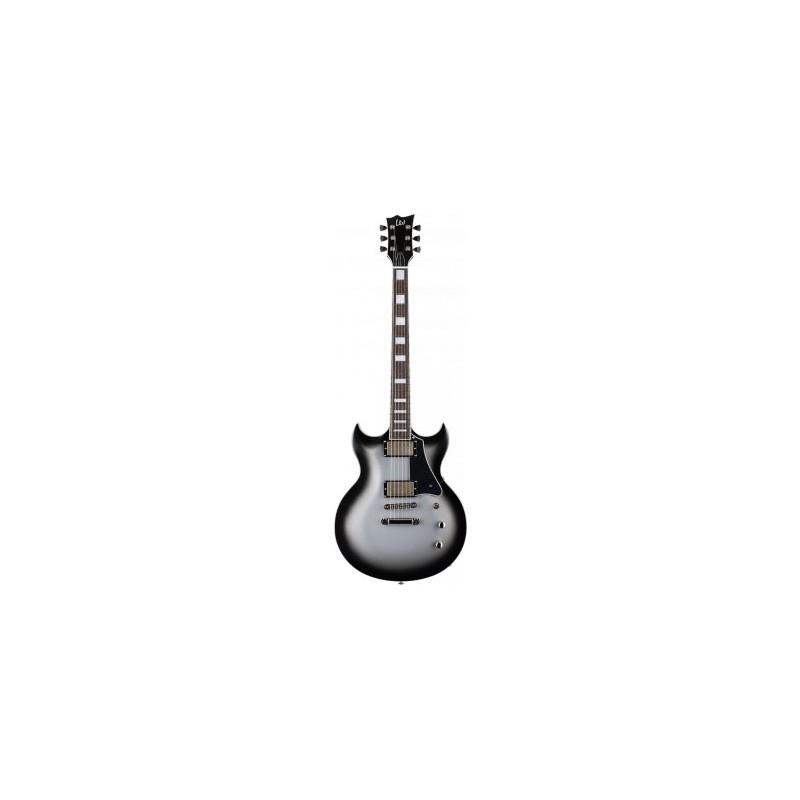 Image d'une guitare électrique signée Bill Kelliher, modèle Royal Shiva Silver Sunburst, de la marque LTD