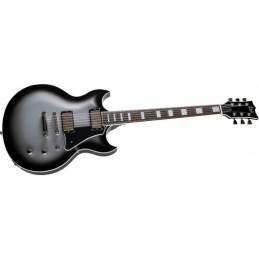 Image d'une guitare électrique signée Bill Kelliher, modèle Royal Shiva Silver Sunburst, de la marque LTD