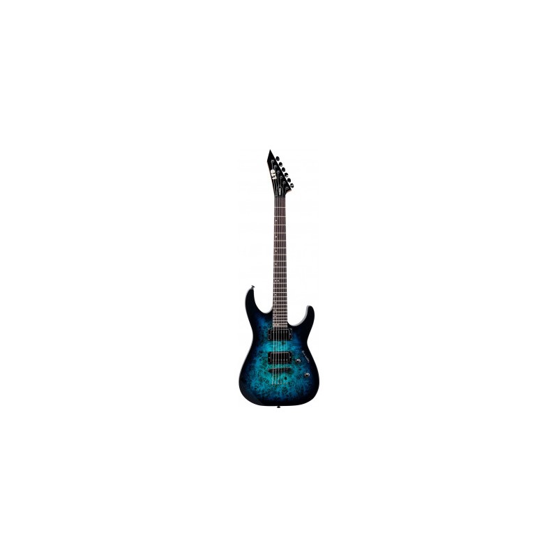 Image d'une guitare électrique, modèle M200DX Blue Burst, de la marque LTD
