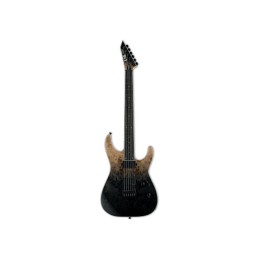 Image d'une guitare électrique, modèle M1000 Hipshot Burl Poplar Fluence Black Faded, de la marque LTD