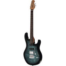 Image d'une guitare électrique signée Steve Lukather, modèle LK100 HS , de couleur Yucatan Blue, de la marque Sterling