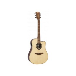 Image d'une guitare électroacoustique, TRamontane 218 Dreadnought Pan Coupé Électro, de la marque Lâg