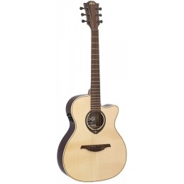 Image d'une guitare électro-acoustique Tramontane 218 Auditorium Pan Coupé Électro, de la marque Lâg