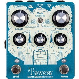 Image d'une pédale réverbe Tower, de la marque Earthquaker Devices