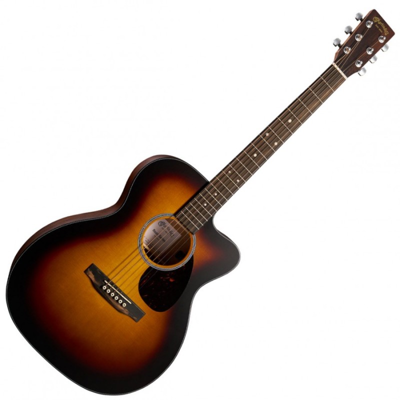 Image d'une guitare électro-acoustique OMC-10E Modern Burst, de la marque Martin & Co