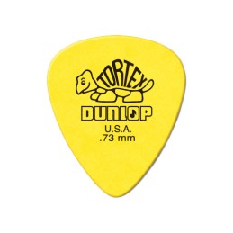 Image d'un sachet de 12 médiators Tortex 0.73mm, de la marque Dunlop