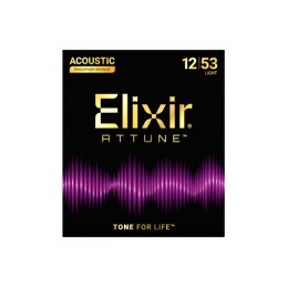Image d'un jeu de cordes  Attune, Phosphore Bronze, Light, 12-53, de la marque Elixir