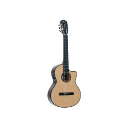 Image d'une guitare électro-acoustique P800CE Expression avec sa housse, de la marque Pleyel