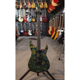 Image d'une guitare électrique M-II NTB FR USA, de couleur Psychedelic Flame, de la marque ESP