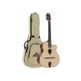 Image d'une guitare manouche SL200 Swing Lag Petite Bouche avec Housse, de la marque Lâg