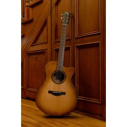 Image d'une guitare Folk Éléctro-acoustique TAS1 C, de couleur Sand Burst, de la marque Yamaha