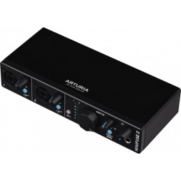 Image d'une interface Audio USB-C Minifuse 2, de couleur noir, de la marque Arturia