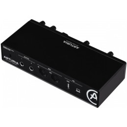 Image d'une interface Audio USB-C Minifuse 2, de couleur noir, de la marque Arturia