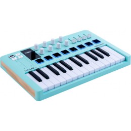 Image d'un Clavier MIDI, MiniLab 3, de couleur bleu, de la marque Arturia