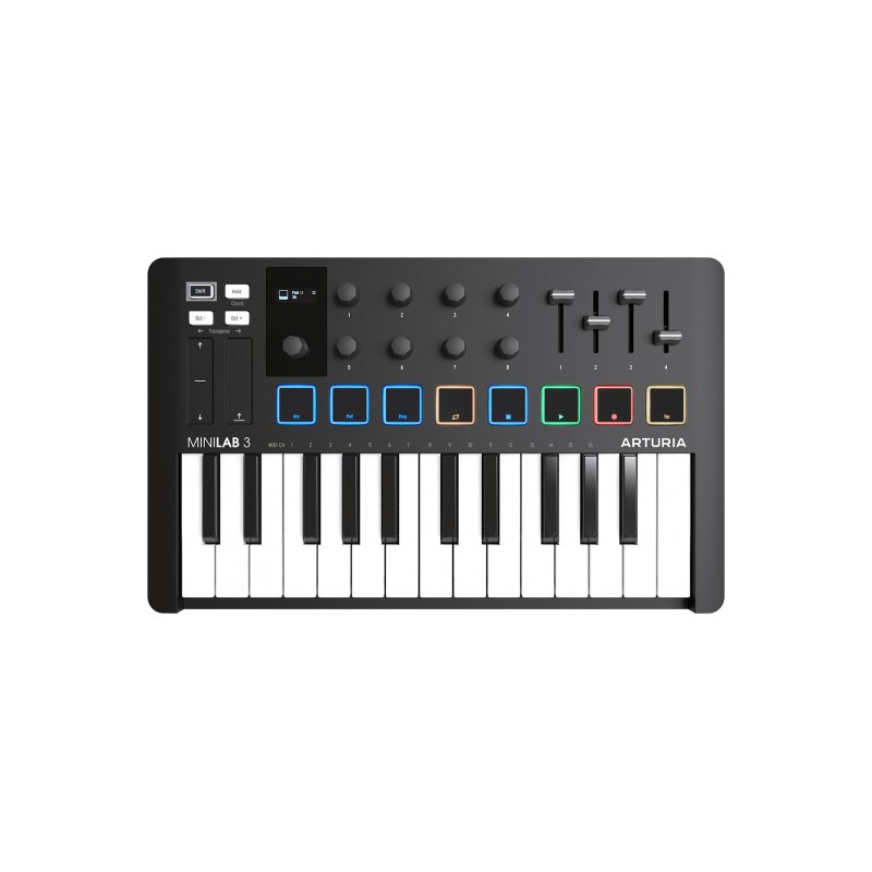 Image d'un Clavier MIDI, MiniLab 3, de couleur blanc, de la marque Arturia