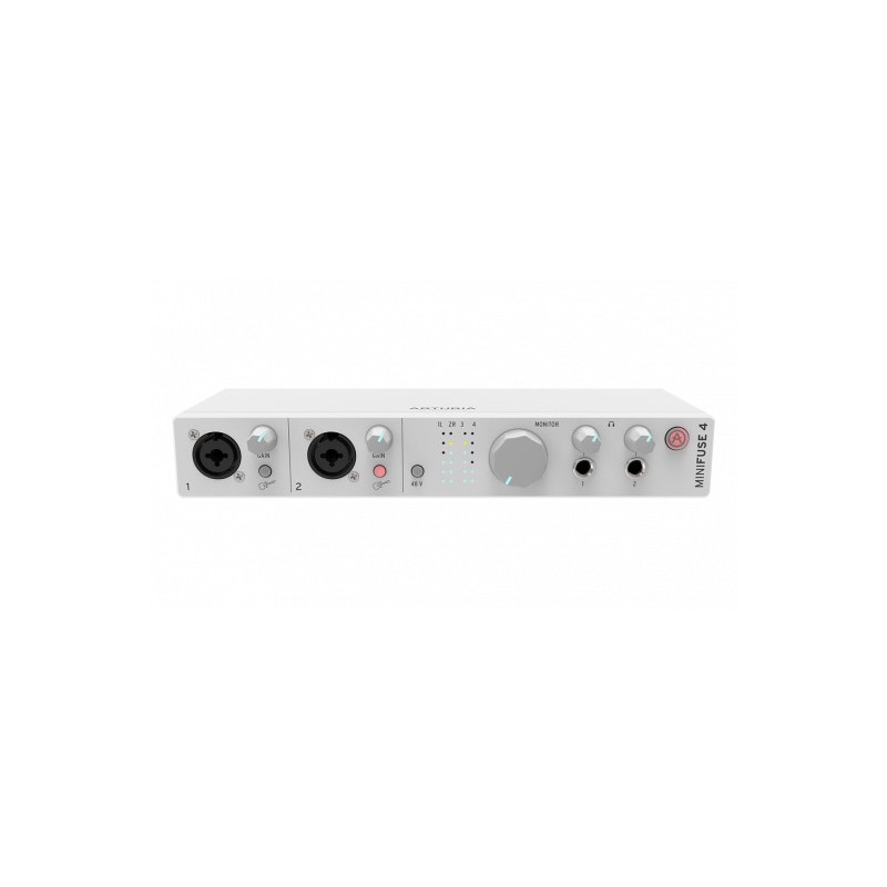 Image d'une Interface Audio, MiniFuse 4, de couleur blanche, de la Arturia