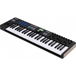 Image d'un clavier midi, keylab essentiel 49 mk3, de couleur noir, de la marque Arturia