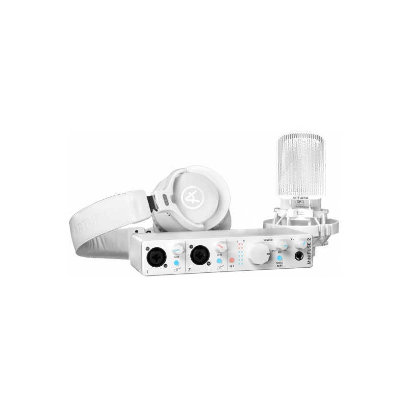 Image d'un Pack d'Enregistrement MiniFuse 2, de couleur blanc, de la marque Arturia