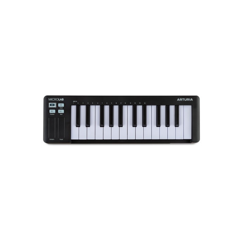 Image d'un Clavier Maitre MicroLab MK3, de couleur noir,  de la marque Arturia