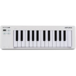 Image d'un Clavier Maitre MicroLab MK3, de couleur blanc,  de la marque Arturia