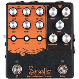 Image d'une pédale Overdrive Scrolls, de la marque Earthquaker Devices