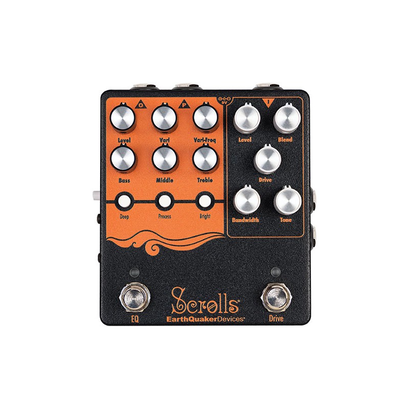 Image d'une pédale Overdrive Scrolls, de la marque Earthquaker Devices