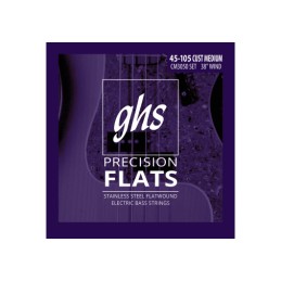 Image de Cordes Filet Basse Électrique Precision Flats Custom Medium 45-105 , de la marque GHS