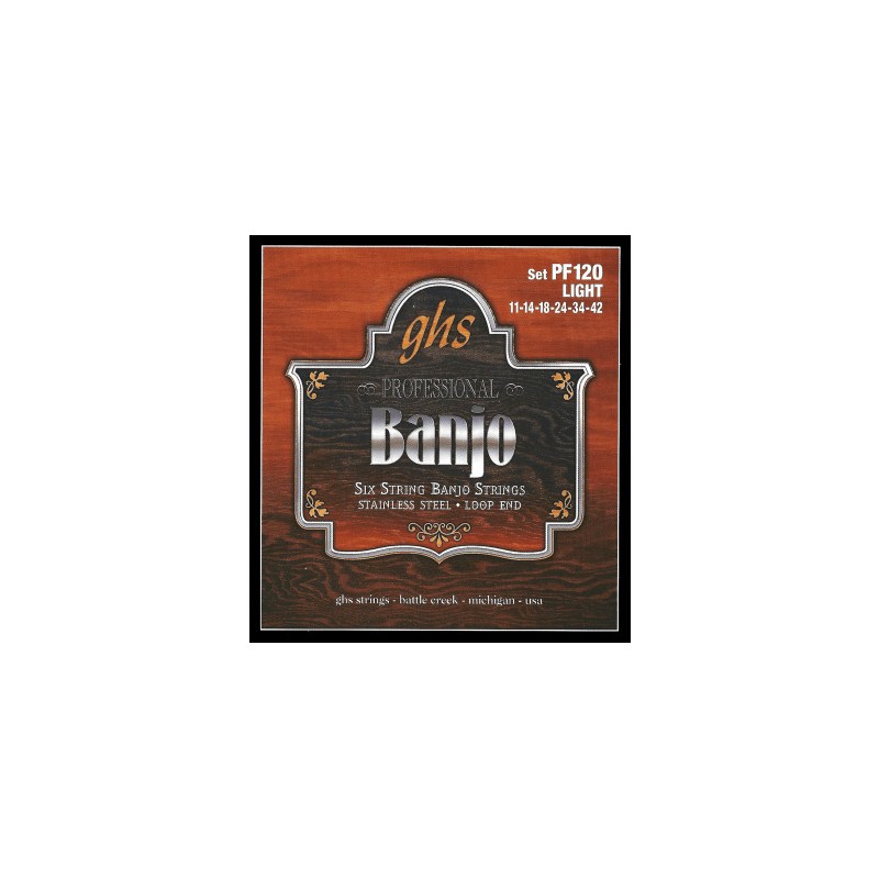 Image de Cordes Banjo PF120 Light, de la marque GHS