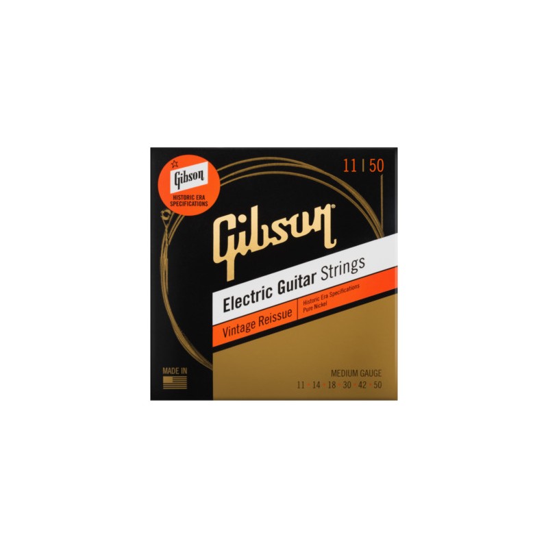 Image de Cordes Guitare Électrique Vintage Reissue Electric Medium 11-50 , de la marque Gibson